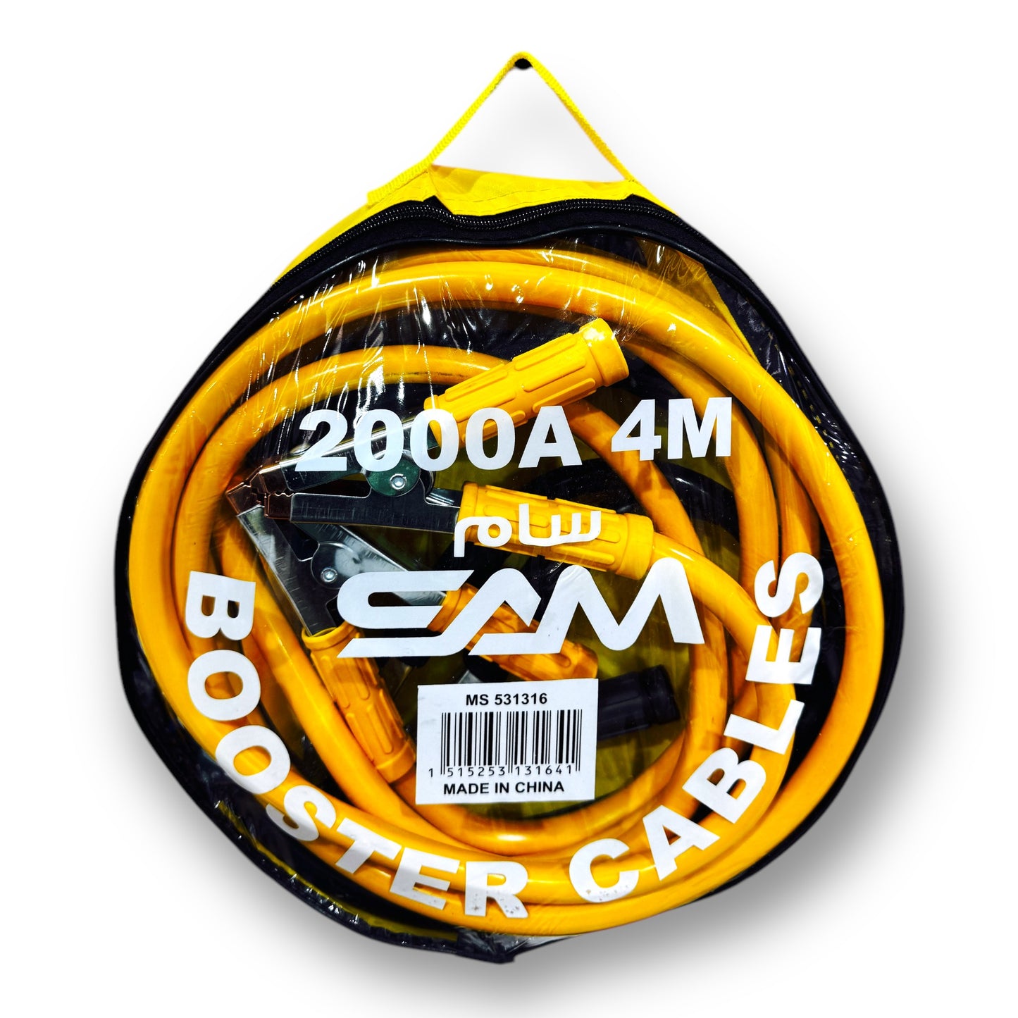 BOOSTER CABLE SAM MS-531316 2000AMP X 4 MTR YLW/BLK CABLE
