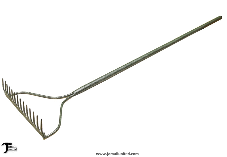 Garden Rake H/D Flat Teeth Steel LONG Handle MS 531381