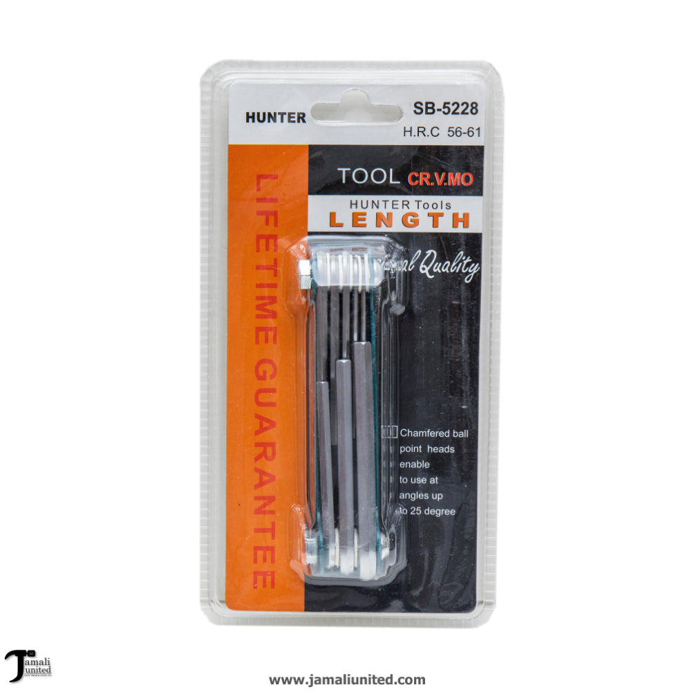 Allen Key Folding 8 Pcs Flat Huntar