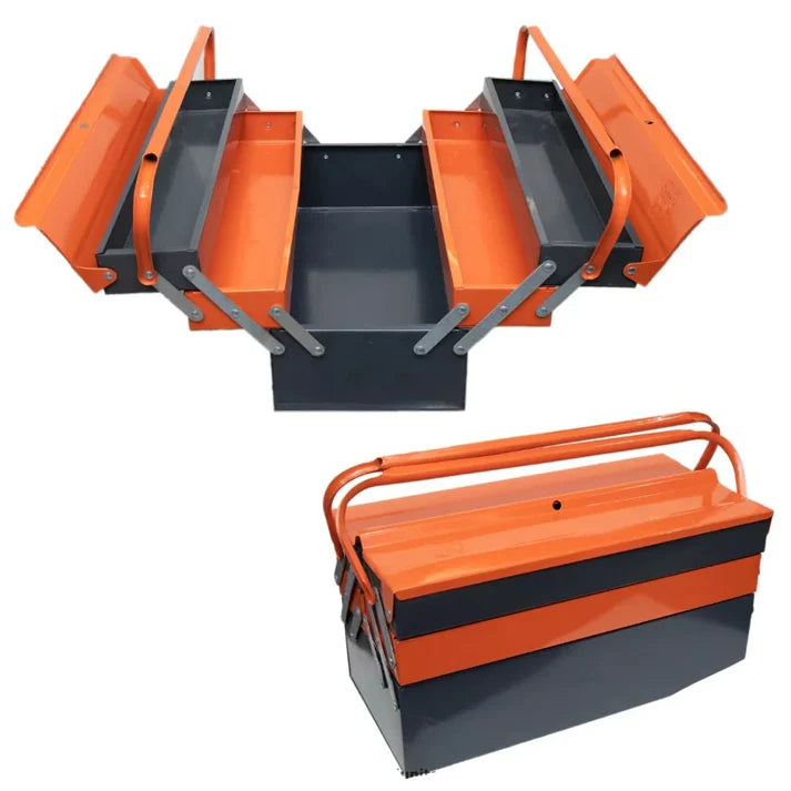 TOOL BOX METAL H/D ORANGE/GREY