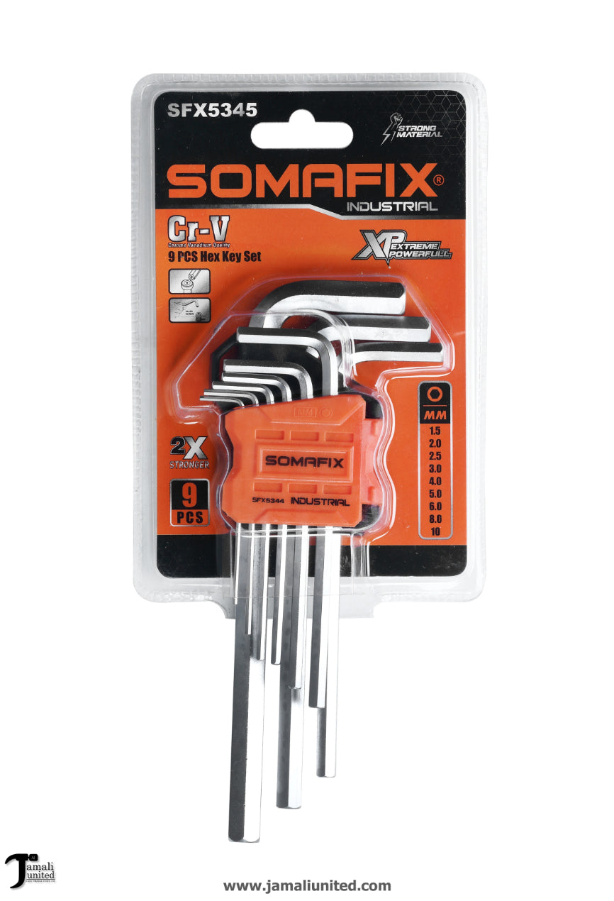 Allen Key Somafix 9 Pcs Set Flat Long SFX5345