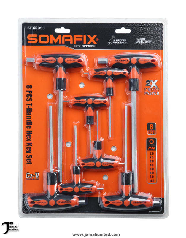 Allen Key Somafix 8 Pcs Flat T Handle SFX5353