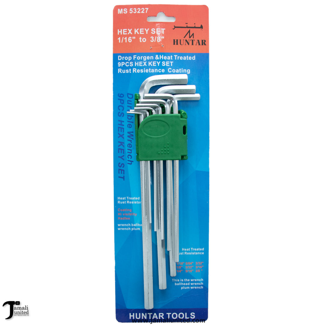 Allen Key HUNTAR INCH 9 PCS SET MS 53227
