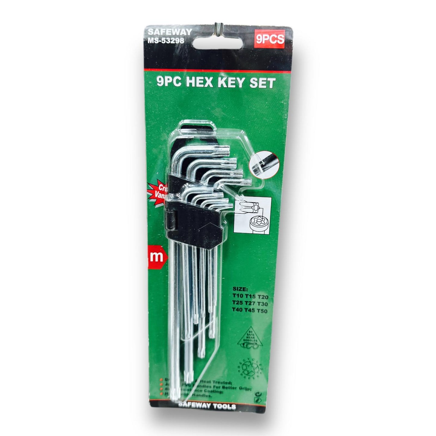 Allen Key SAFEWAY TORX 9 PCS MS53298 SB-4232