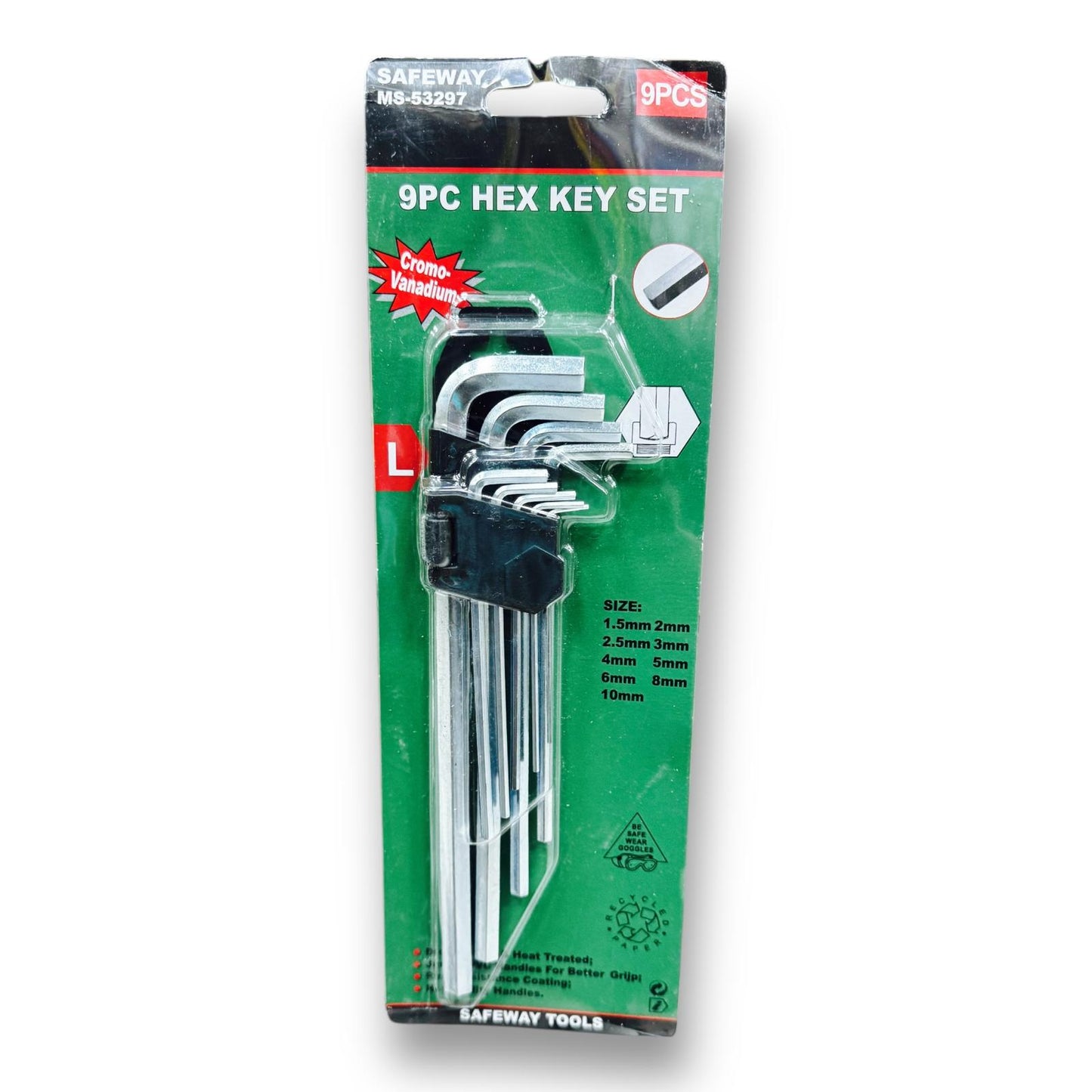 Allen Key SAFEWAY FLAT 9 PCS MS53297