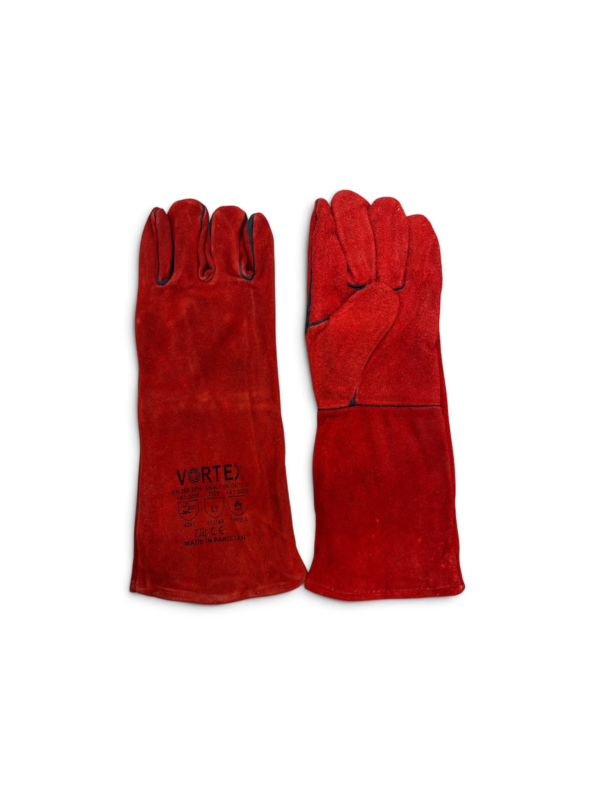 GLOVES WELDING RED 16" PAKISTAN