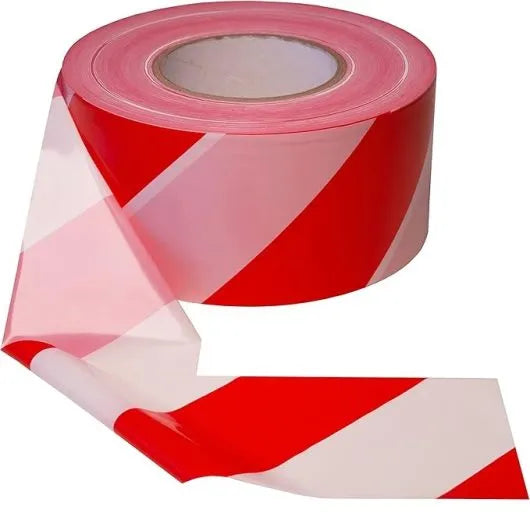 WARNING TAPE RED & WHITE - 500 MTR HEAVY