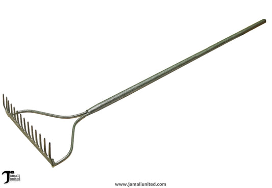 Garden Rake H/D Flat Teeth Steel Handle