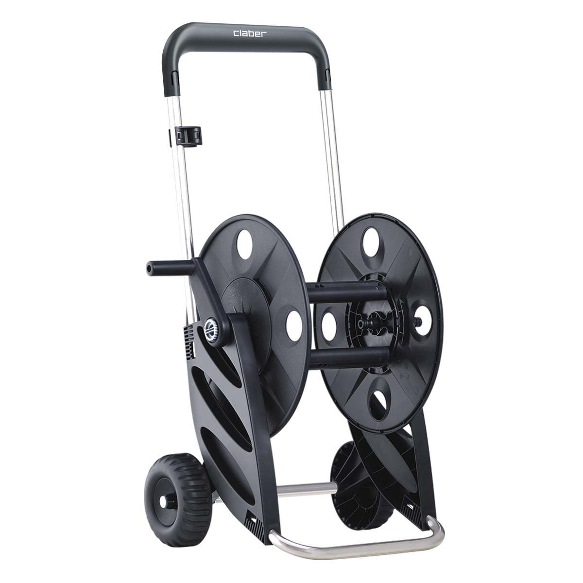 CLABER HOSE REEL CART SILVER-AL 8977 (MADE IN ITALY)