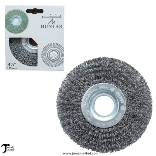 Wheel Brush Huntar Crimped Flat Without Nut