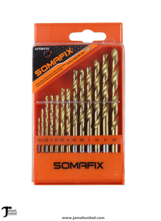 Drill Bit Set 13 Pcs Somafix HSS SFTU135