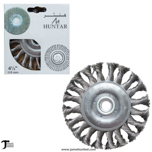 Wheel Brush Huntar Twisted With Nut