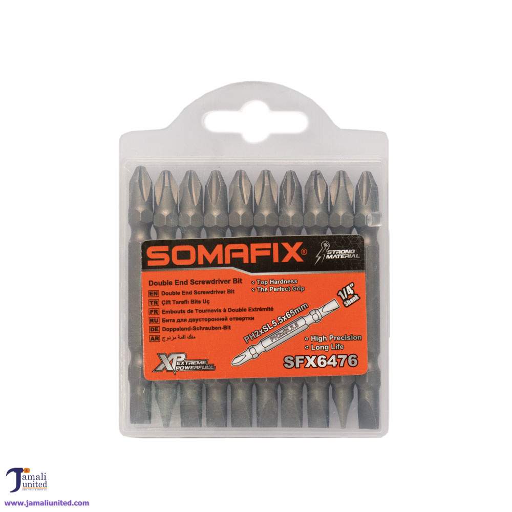 Screw Bit Somafix Ph2+Sl5.5 (+,-) (10 Pcs Set) SFX6476