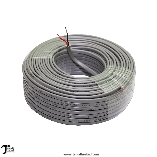 Electric Cable Crompton Grey 2 Core Twin Cable