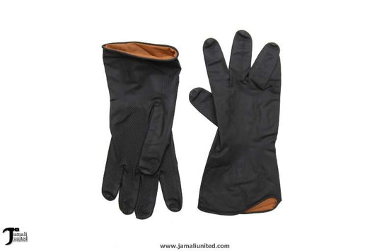 Gloves Rubber Black Industrial L/D