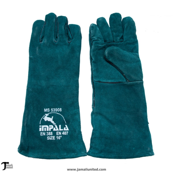 Gloves Welding Green H/D Pakistan Impala Ms 53908