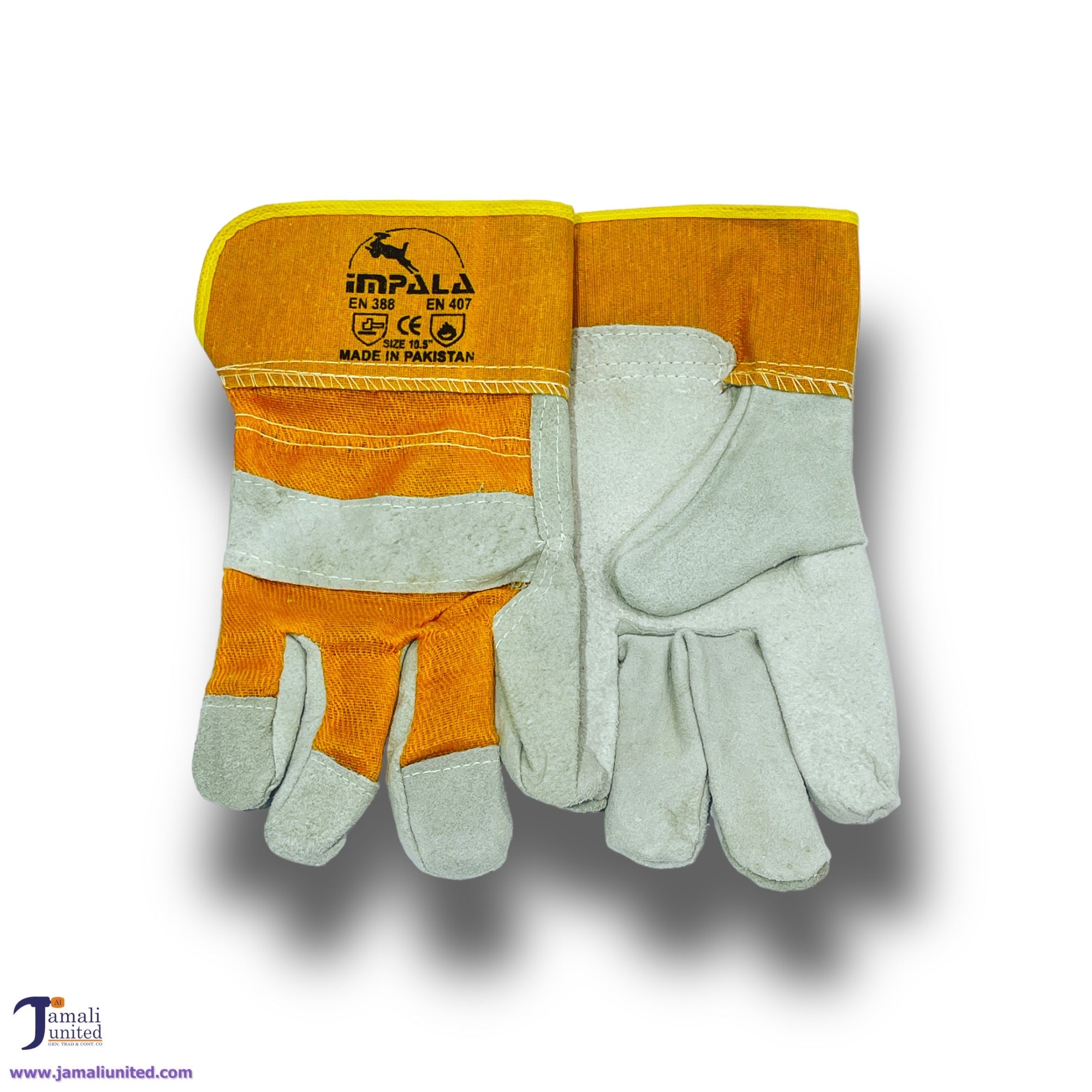 GLOVES WORKING ORANGE IMPALA 10.5" PAKISTAN