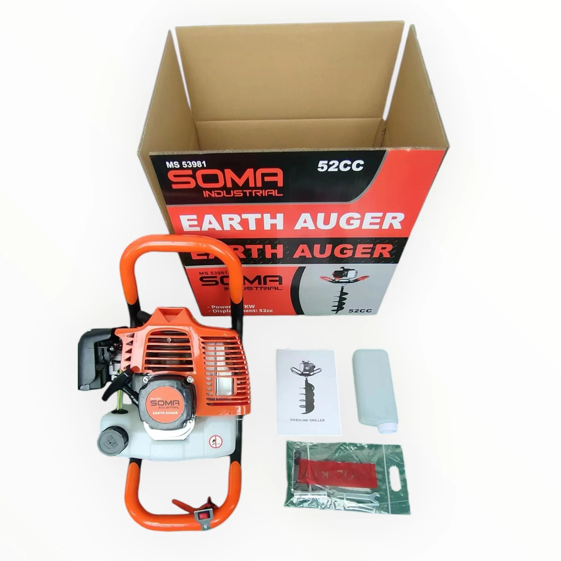 PETROL EARTH AUGER SOMA 52CC WITH 100MM,150MM