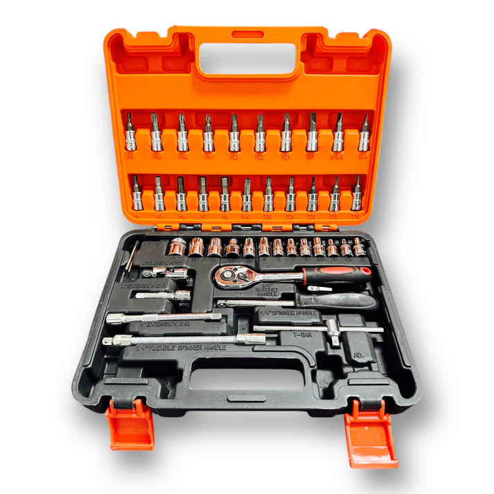 SOCKET SET 46 PCS SET 1/4" MS 53523 HUNTAR