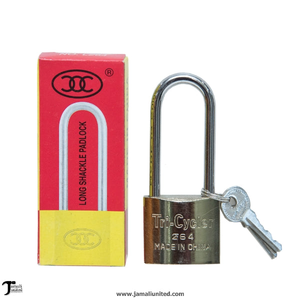 Pad Lock Brass Tri-Cycler Long