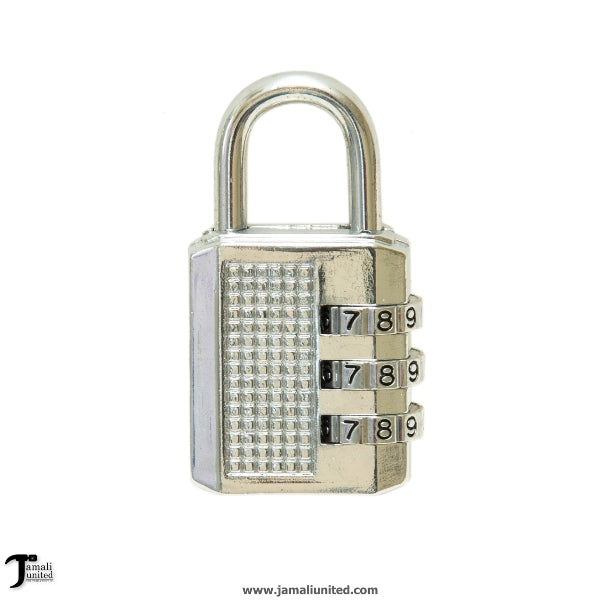 Pad Lock Number Chrome Medium 17C