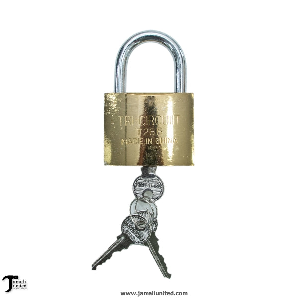 Pad Lock Brass Tri-Cycler