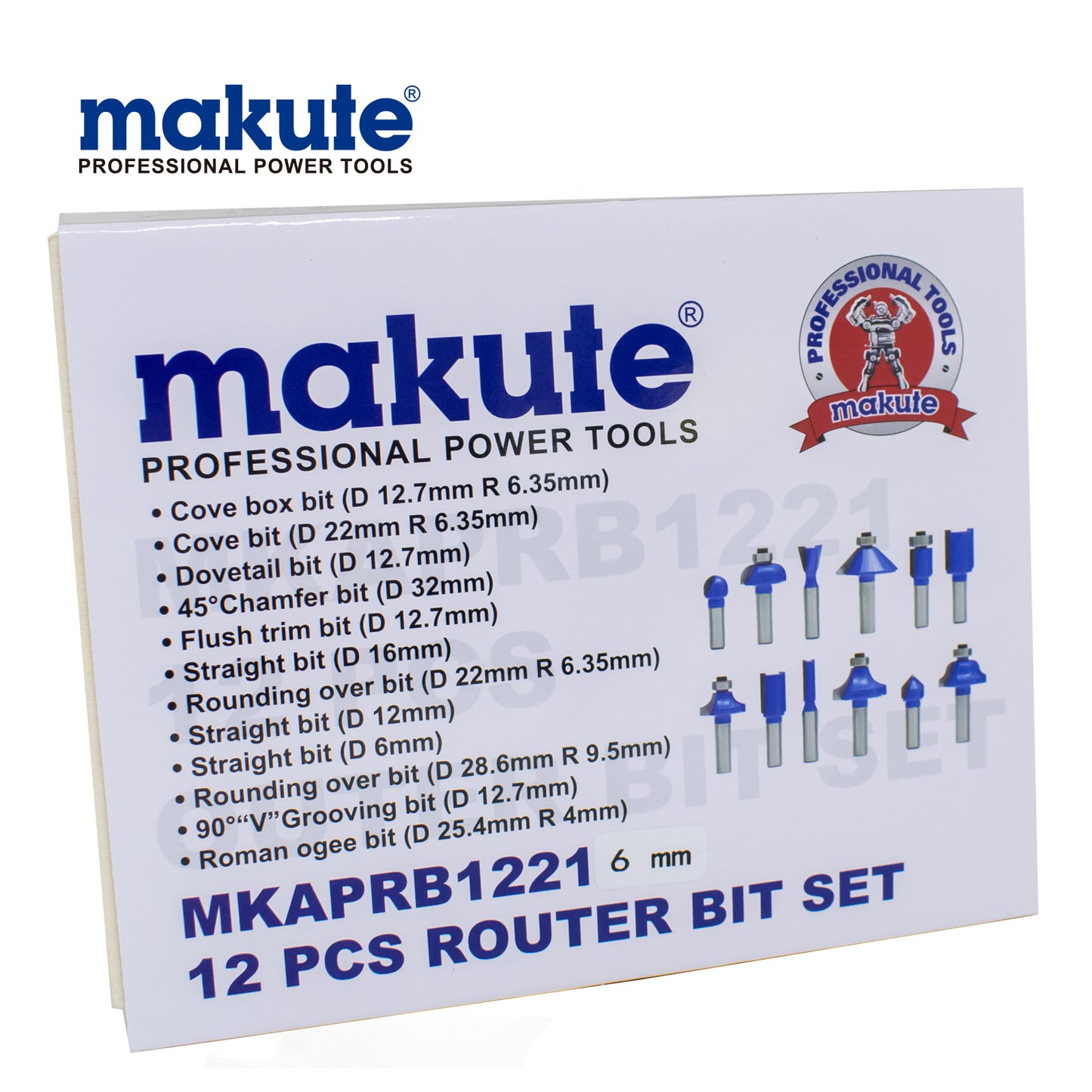 ROUTER BIT SET MKAPRB1221 (12 PCS SET)