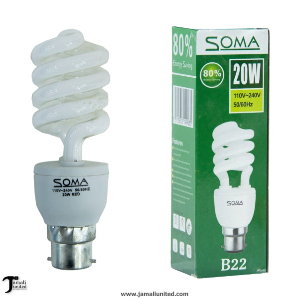 Lamp Soma Spiral B22 Pin Red