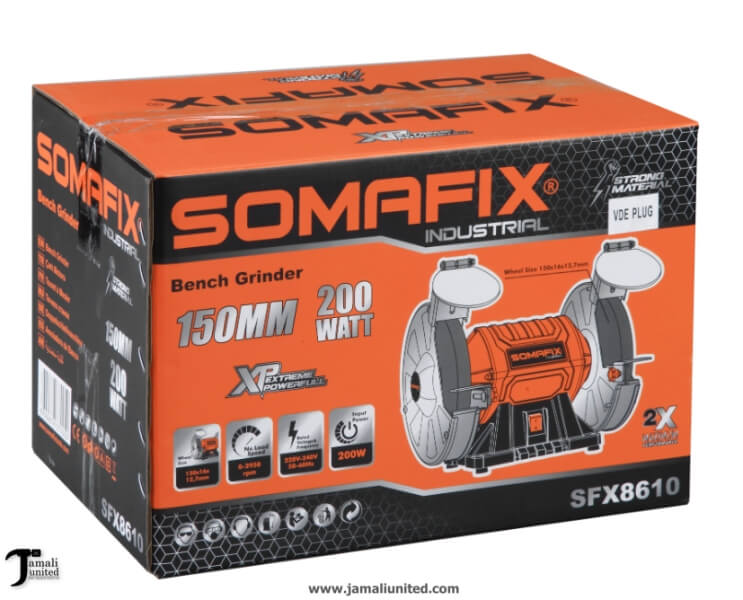 BENCH GRINDER SOMA FIX 8" BSSFX8611 400 W INDUSTRIAL