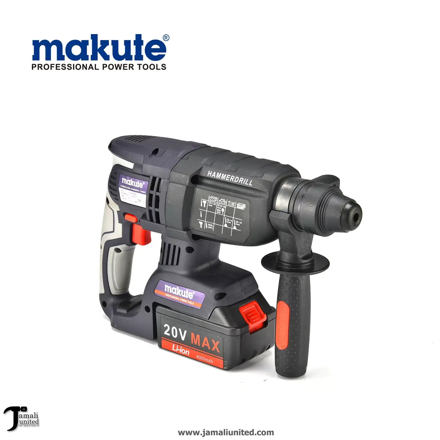 Cordles Hammer Drill Chd001 20V With 2 Battery Makute