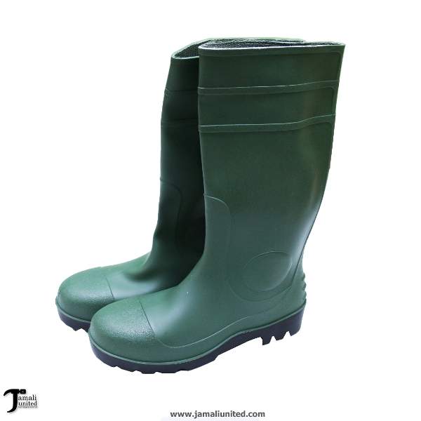 GUM BOOT GREEN STEEL TOE &amp; MIDSOLE