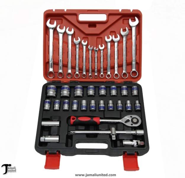 Socket Set 37 Pcs With Comb Spanner