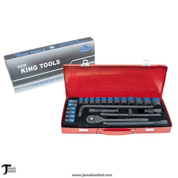 Socket Set 1/2" Dr Black Inch King Tools