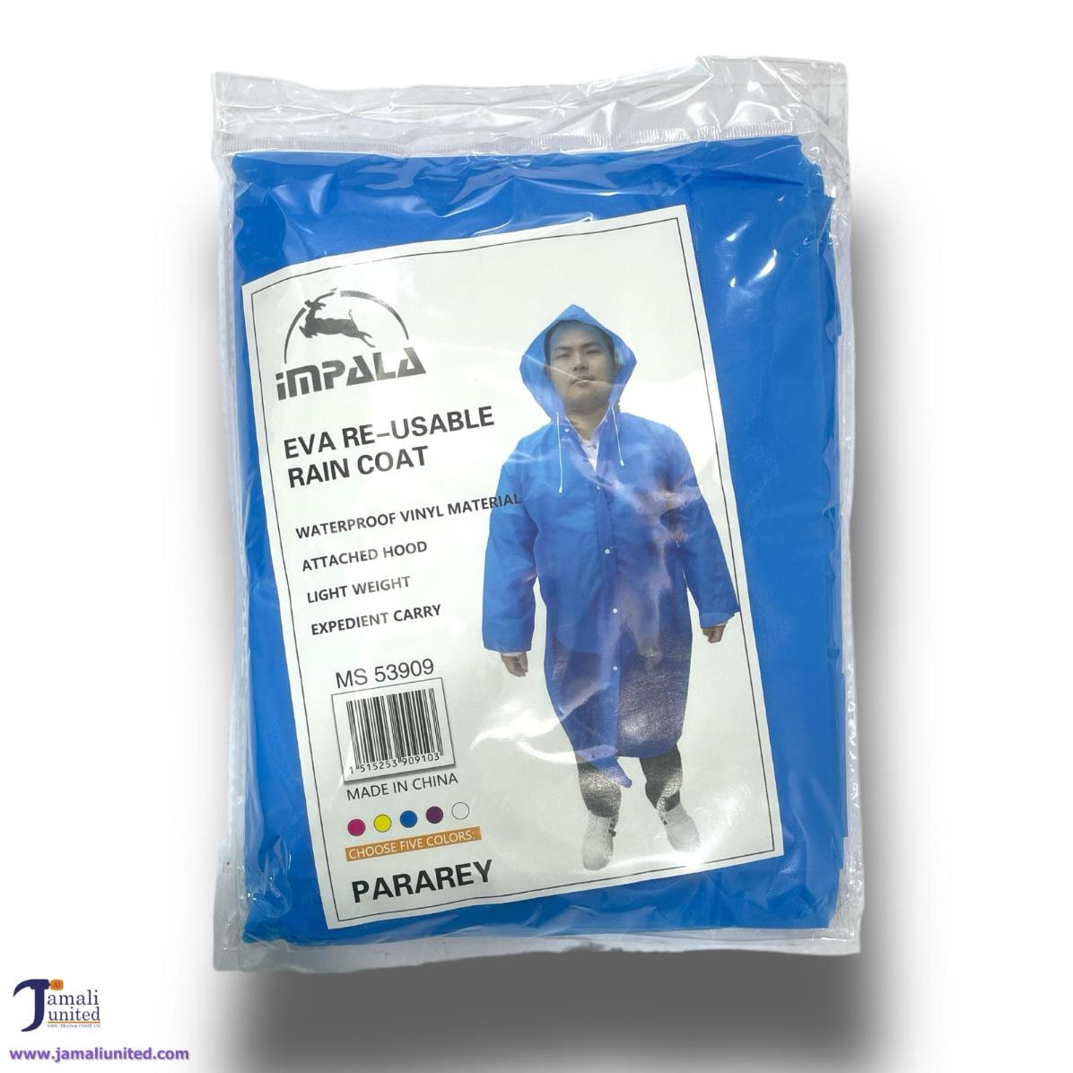 RAIN COAT RE-USABLE IMPALA MS 53909