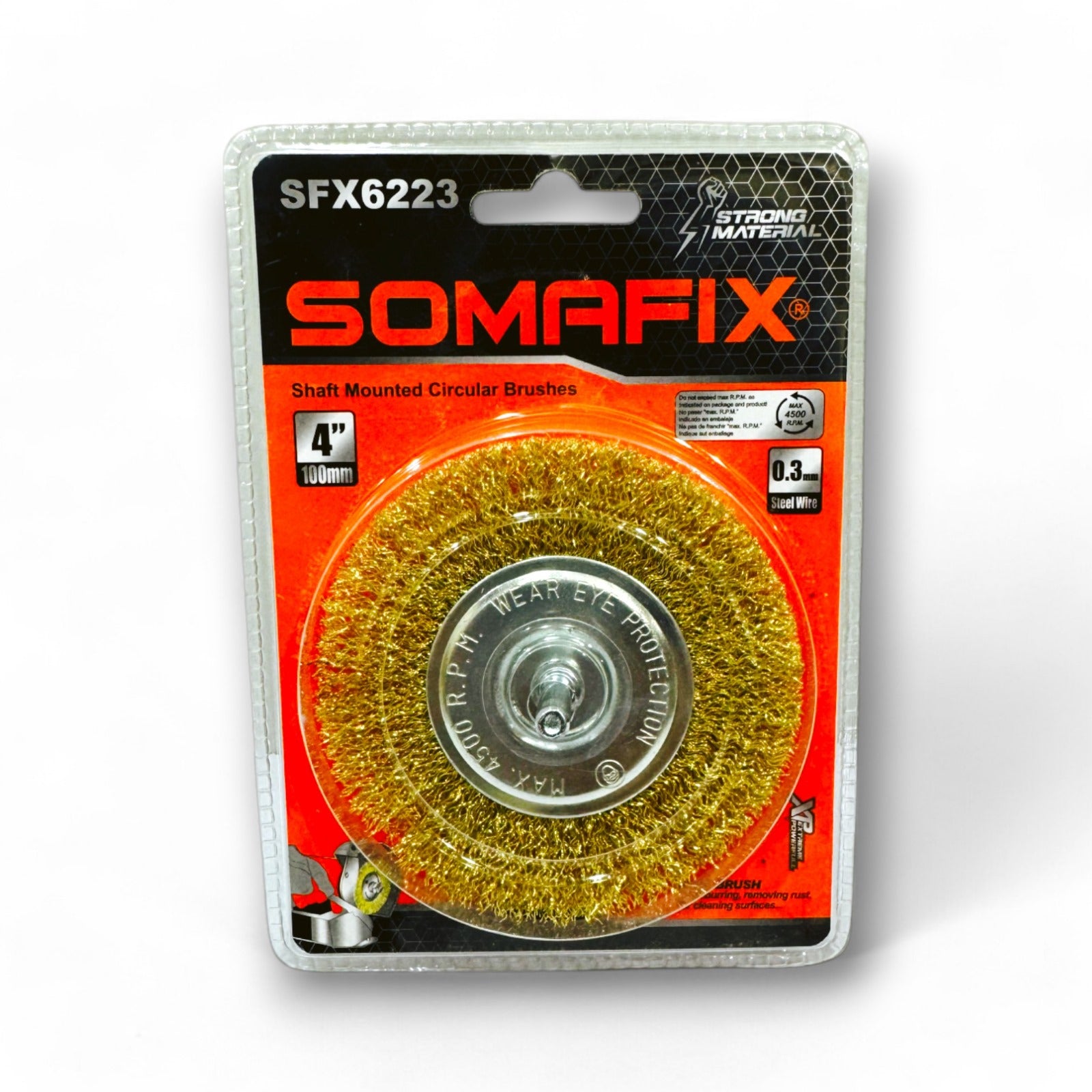 Wheel Brush Somafix 4" With Shank SFX6223