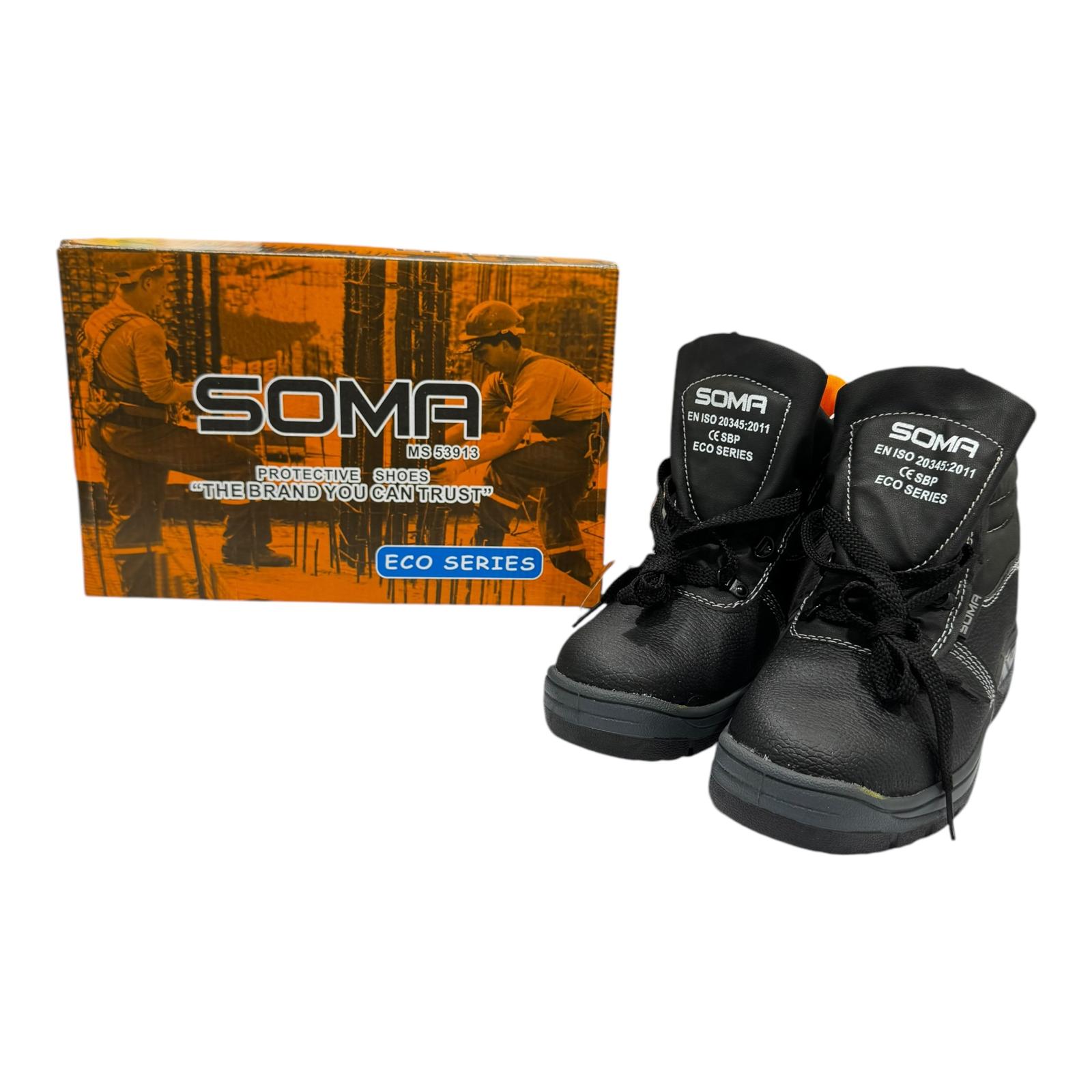 SAFETY SHOES BLACK SOMA