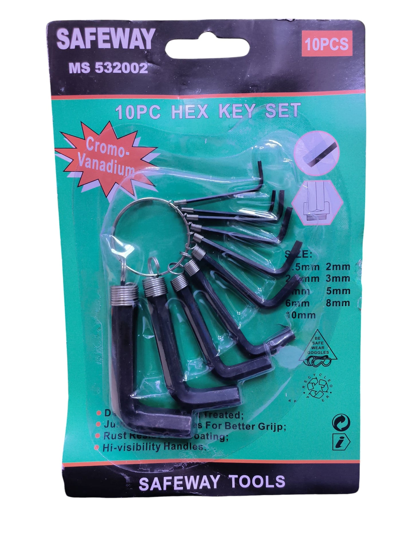 ALENKEY SAFEWAY MS 532002 10 PCS SET BLACK