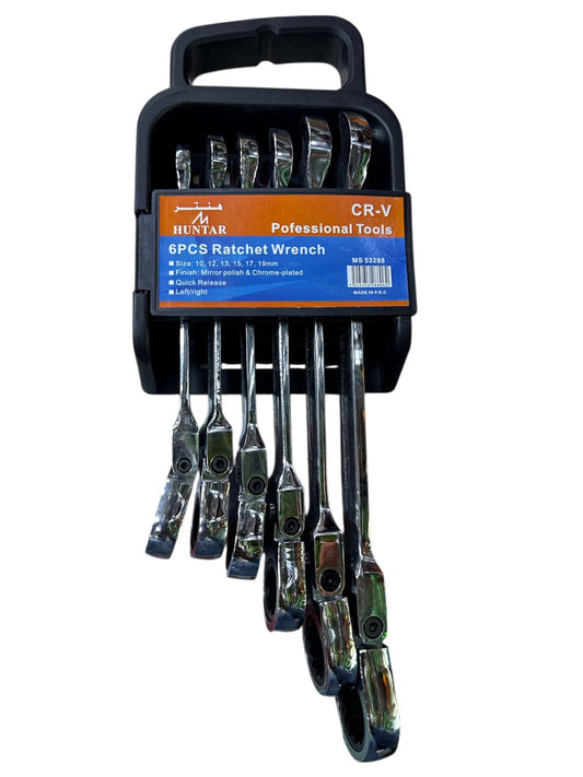 Ratchet Wranch Combination Set 6 Pcs Set Flexible Ms53288 (10-19Mm)