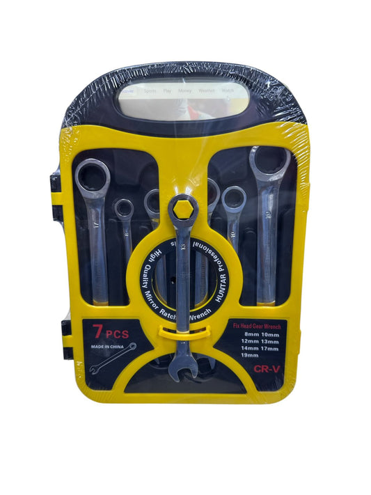 Ratchet Wranch Combination Set 7 Pcs (8-19Mm)