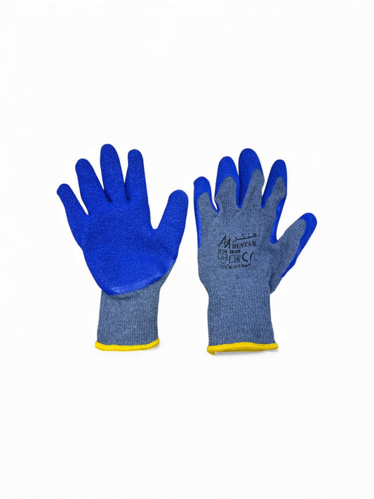 GLOVES LATEX GREY / BLUE HUNTAR MS 53925