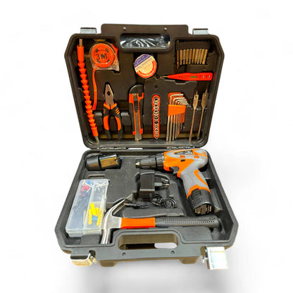 Cordless Drill With accessories 53 Pcs Ms 53984 12v Huntar