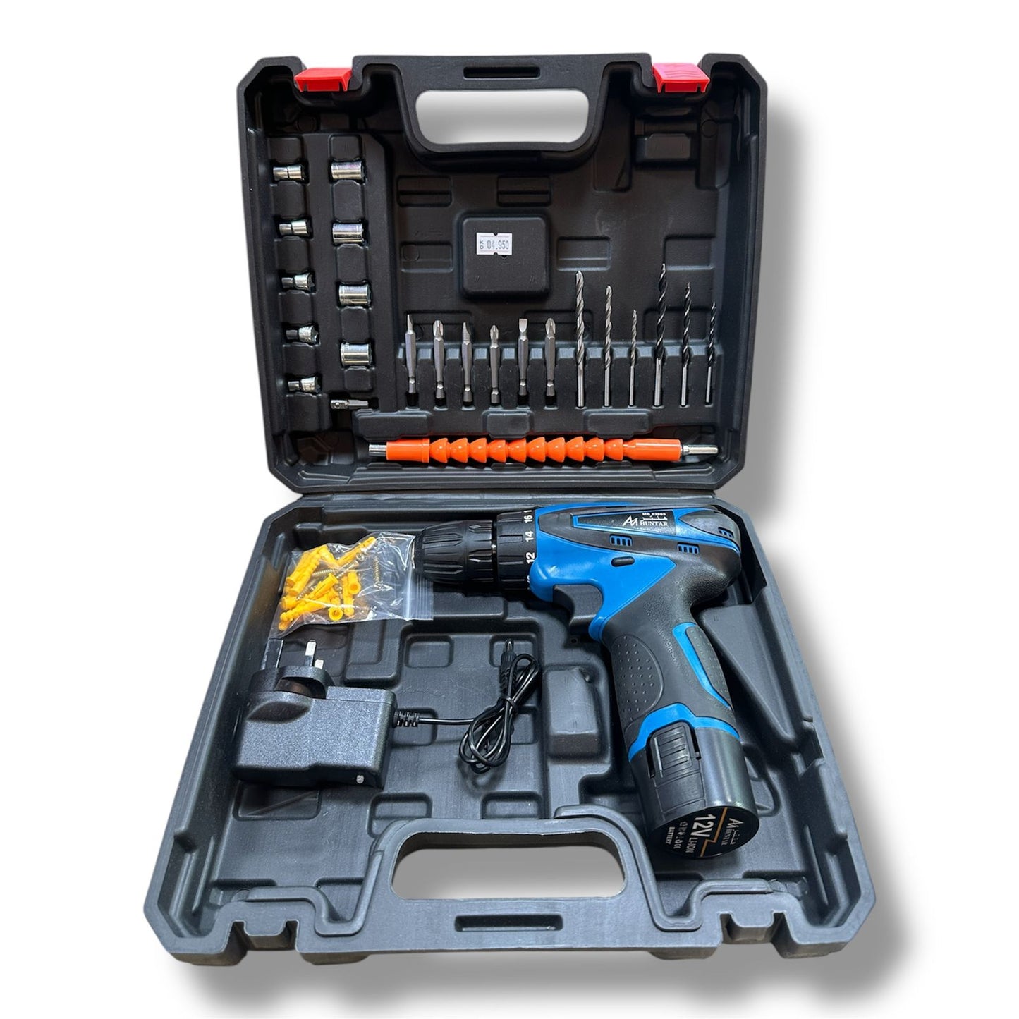CORDLESS DRILL 52 PCS MS 53985 12V HUNTAR 1 BATTERY
